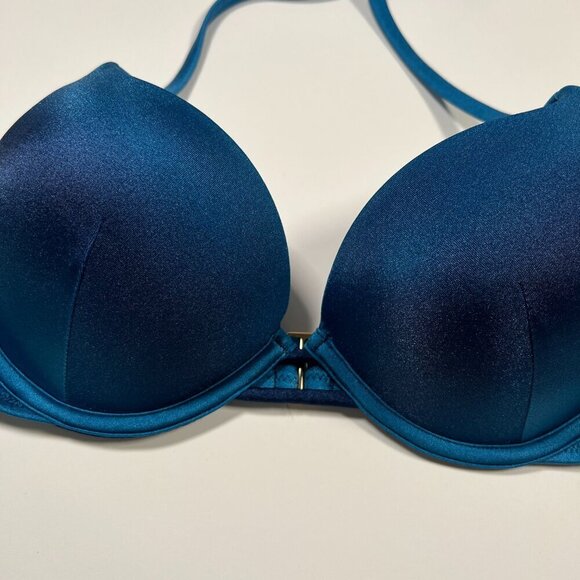 Victoria Secret 38DD Bombshell Push Up Bikini Top Adds 2 Cups Ombre Blue - Picture 3 of 4
